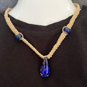 Glass Bead Hemp Necklace